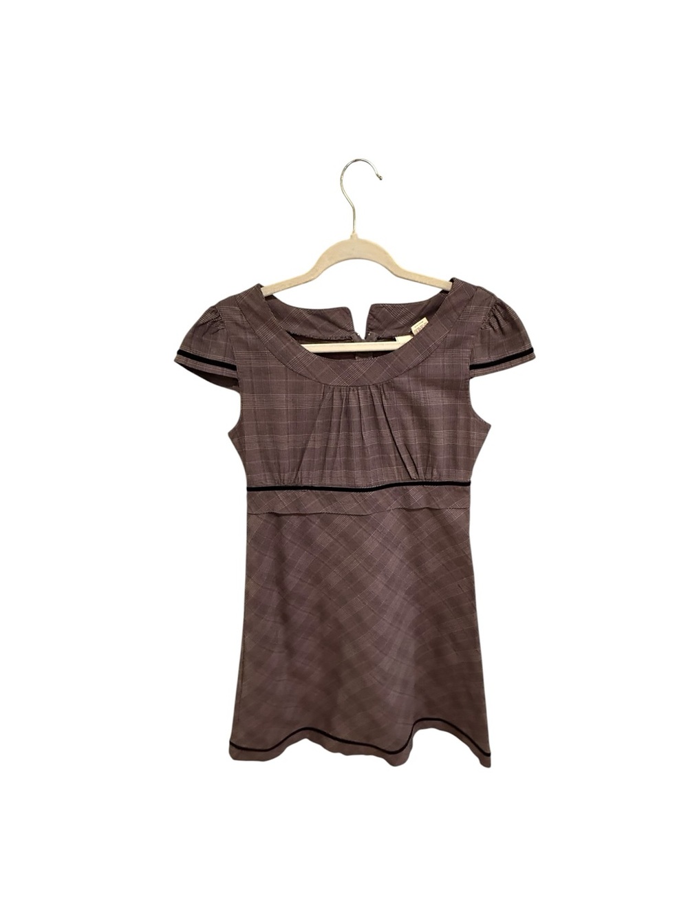 Nick & Mo 100% Cotton Grey Plaid Mini Dress - Size 5/27